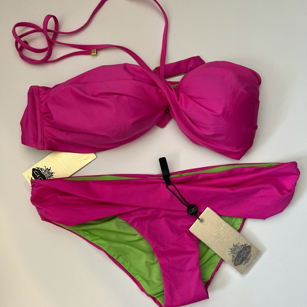 A.Che Pink and Lime Greet Bikini